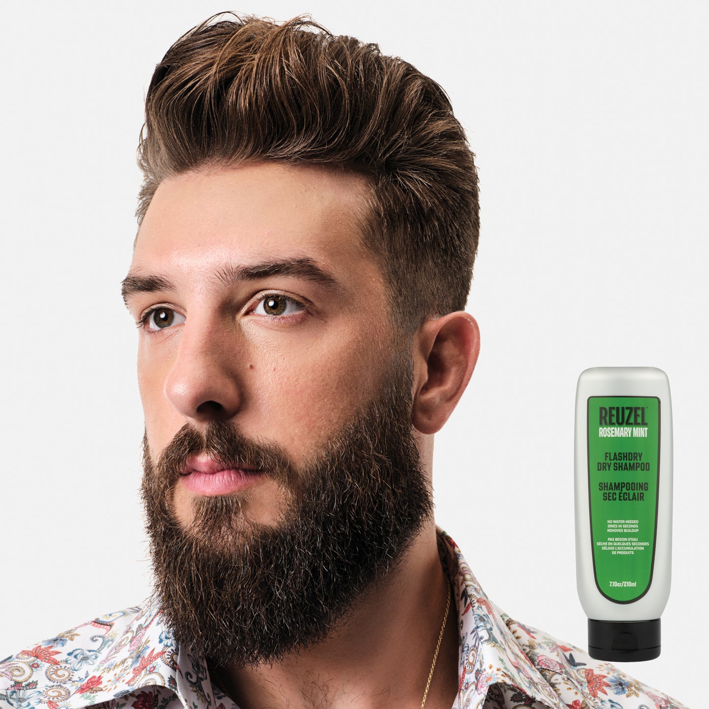 Reuzel Deutschland FlashDry dry shampoo bottle for quick hair refresh and oil absorption.