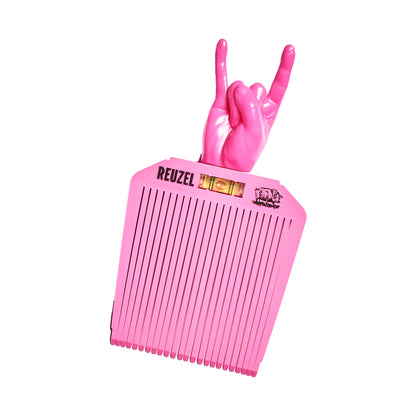 Reuzel Deutschland Rock On flat top comb for styling and grooming, featuring a sturdy plastic design with wide teeth.