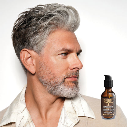 Reuzel Deutschland Clean & Fresh Beard Serum in a sleek bottle, designed for nourishing and revitalizing beard hair.