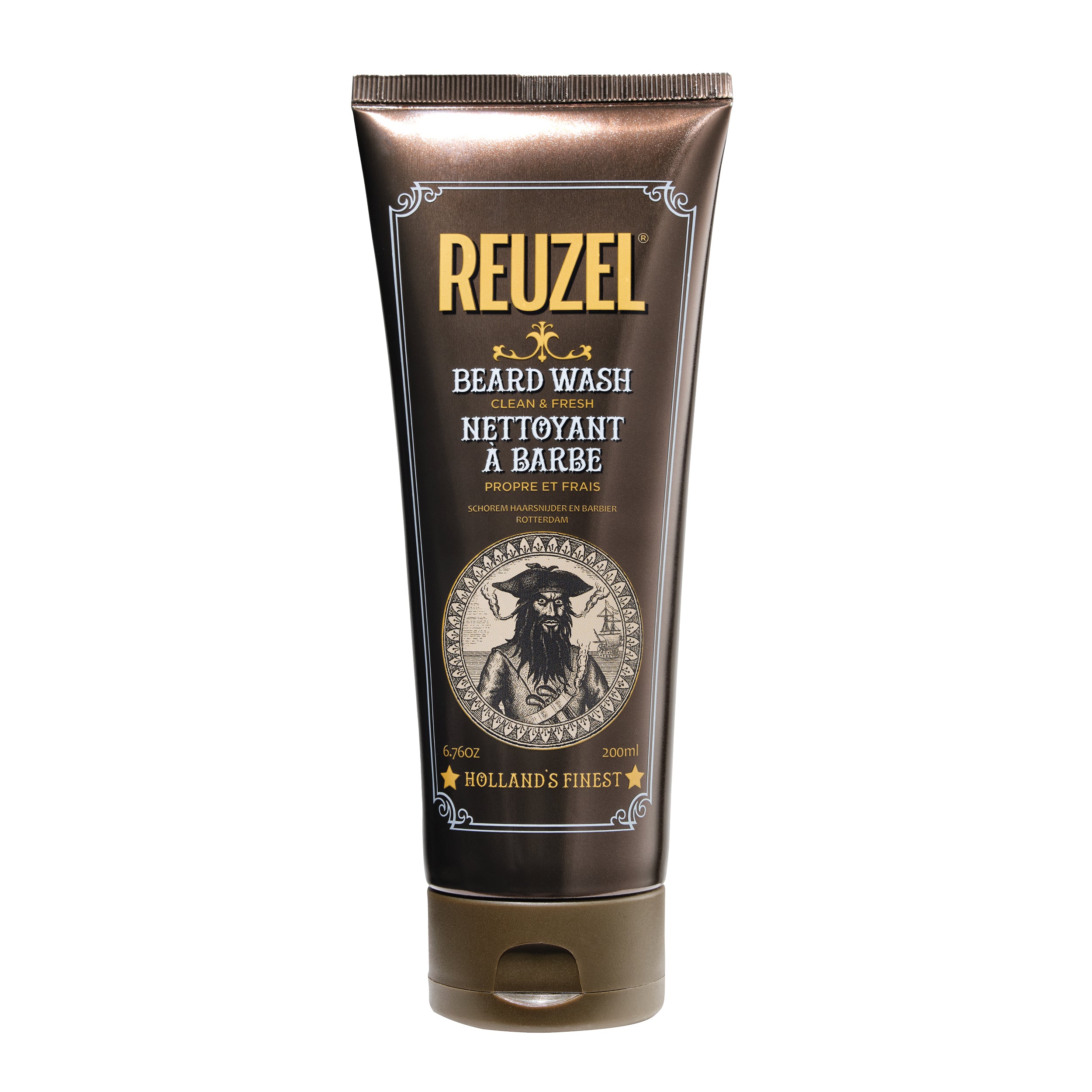 Reuzel Deutschland Clean & Fresh Beard Wash in a bottle, designed for beard grooming and cleansing.