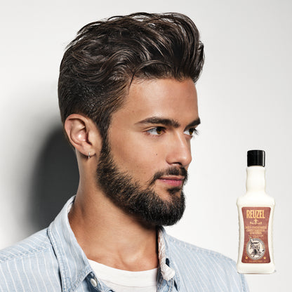 Reuzel Deutschland Daily Hair Conditioner bottle, creamy formula for nourishing and softening hair, displayed on a plain background.