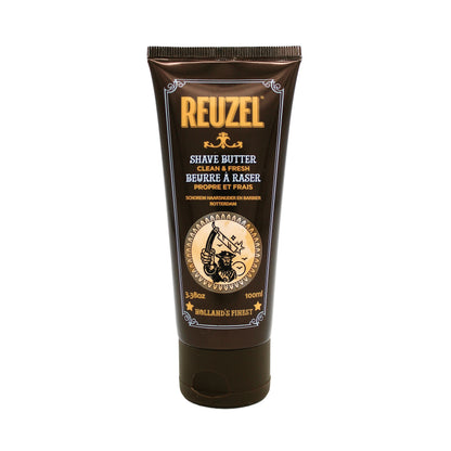 Reuzel Deutschland Clean & Fresh Shave Butter jar with a clean label, ideal for beard grooming and shaving.