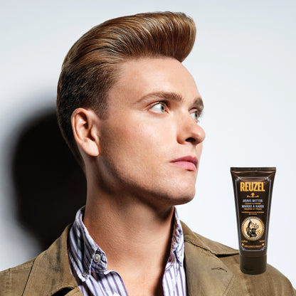 Reuzel Deutschland Clean & Fresh Shave Butter in a jar, smooth beard grooming product with a clean, fresh scent for shaving comfort.