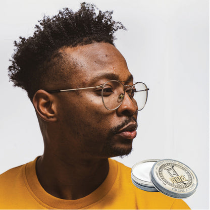 Reuzel Deutschland beard shave cream in a jar, showing smooth cream texture and packaging for men's grooming.