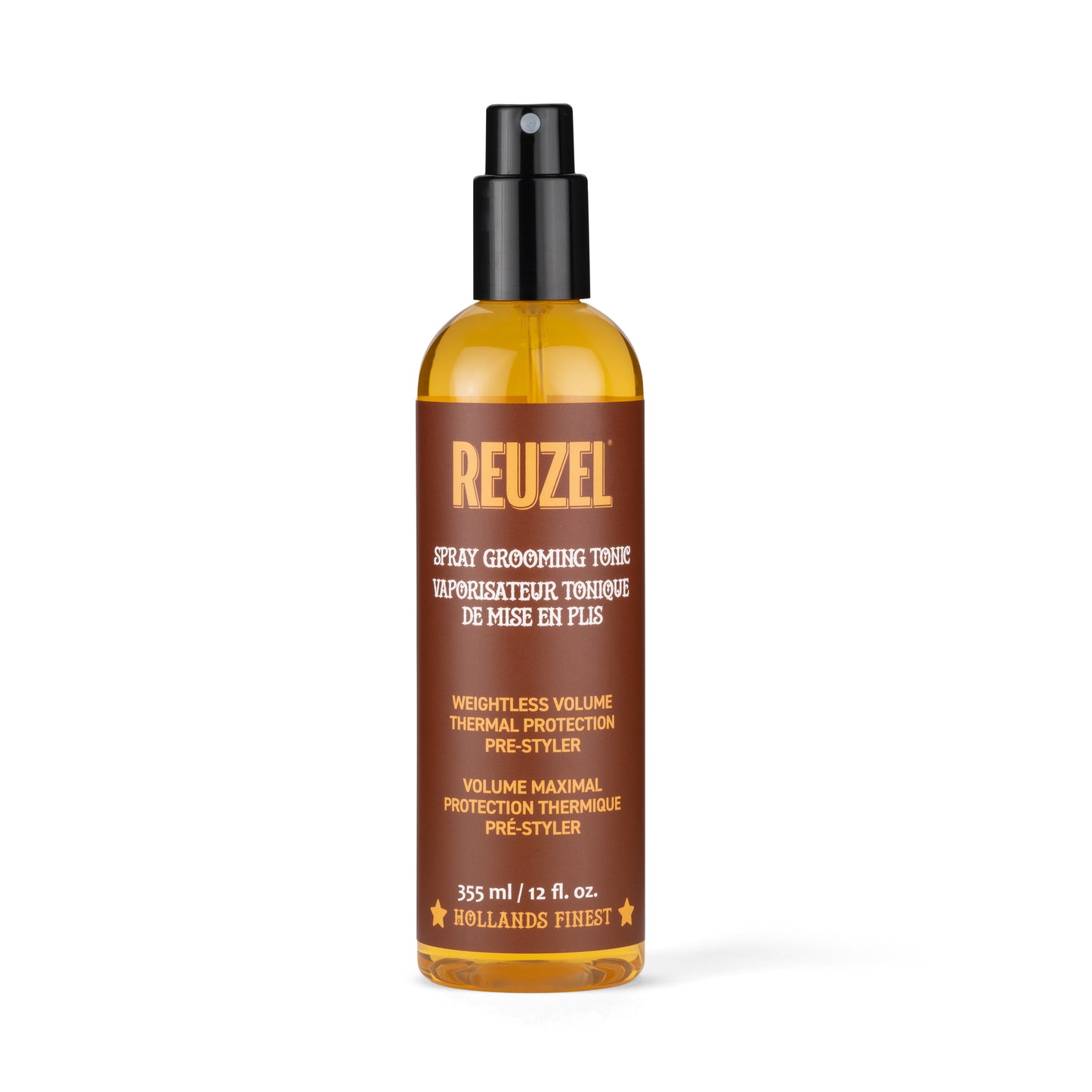 Reuzel Deutschland Spray Grooming Tonic, a hair tonic in a spray bottle, designed to enhance hair health and styling.