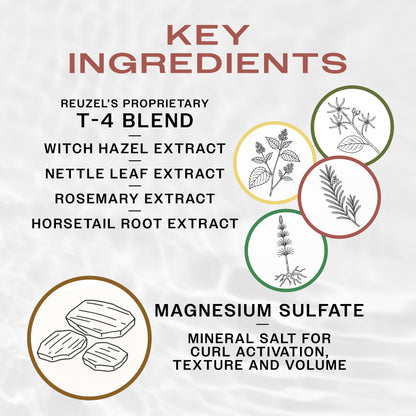 Reuzel Deutschland Surf Tonic salt spray for textured, beachy hair with sea salt and natural ingredients, in a clear spray bottle.