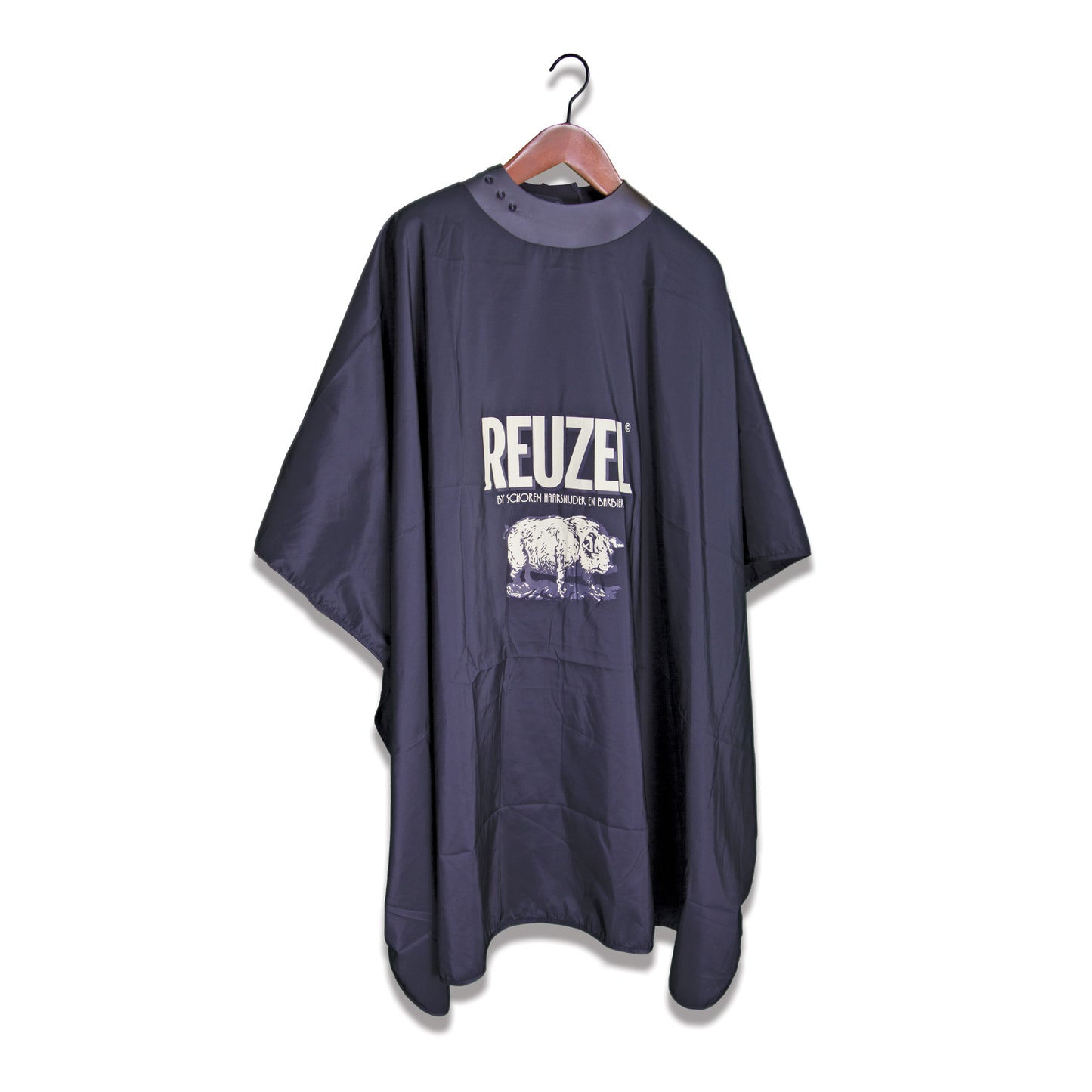 Reuzel Deutschland Salon Super Cape, professional hairdressing cape with Reuzel branding, made of durable material for salon use
